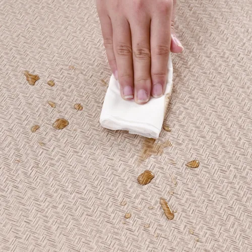 Miniatura 7 de Haimin - Papel pintado de tela texturizado (61cm X 1000cm) Papel de contacto de imitación de césped, papel pintado para despegar y pegar, papel