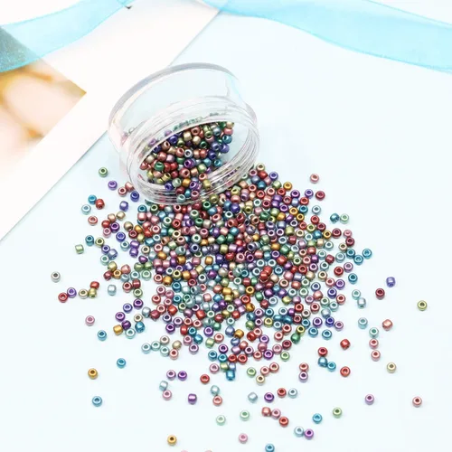 Miniatura 3 de Bala&Fillic Tamaño de cuentas de semillas de 0.079 pulgadas, 24 colores en total, 16800 piezas en caja, 12/0 pequeñas cuentas de semillas