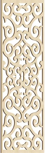 Miniatura 125 de Eveline - Paneles decorativos de pared de madera con calado, 13 3/8 pulgadas de ancho x 34 3/8 pulgadas de alto x 3/8 de alto, roble rojo rojo