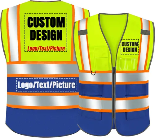 Miniatura 18 de BeautyWill Chaleco de Seguridad con Logo Personalizado Clase 2 Chaleco Reflectante de Alta Visibilidad Chaleco de Construcción Transpirable