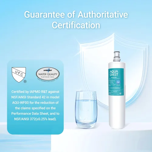 Miniatura 2 de Filtro de agua AQUACREST 3US-PF01 para debajo del fregadero, repuesto para Advanced 3US-PF01, 3US-MAX-F01H, 3US-PF01H, Delta RP78702, Manitowoc