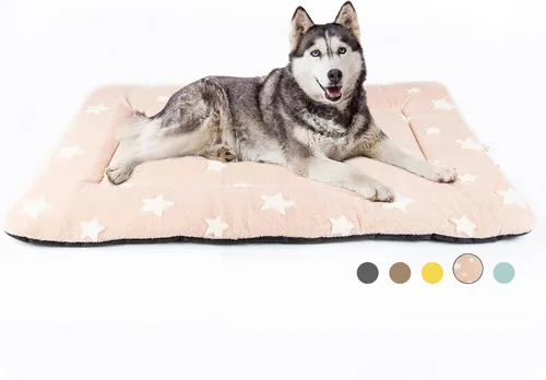 Miniatura 24 de Mora Pets Almohadilla para jaula para perros, alfombra para jaula de perrera para perros pequeños, lavable, bonita cama de estrella para mascotas