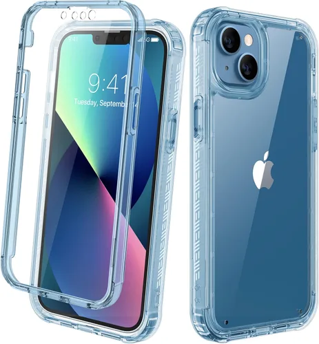 Miniatura 64 de Diaclara - Funda compatible con iPhone 11, carcasa resistente de cuerpo completo con protector de pantalla integrado sensible al tacto y Transparente