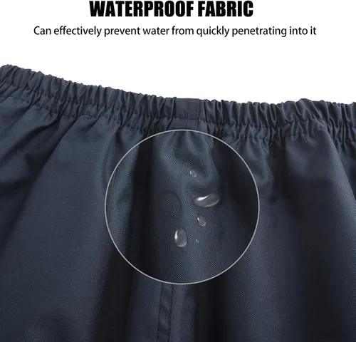 Miniatura 4 de AYKRM Pantalones de lluvia impermeables de alta visibilidad reflectantes para pesca, motocicleta, ciclismo, agricultura, senderismo, trabajos Azul