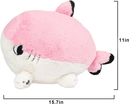 Juguetes de animales de peluche Sharkitty, juguetes de peluche combinados de tiburón y gato (Rosa, 15.7 pulgadas)