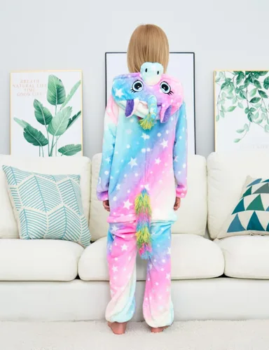 Miniatura 3 de Pijama unisex de una pieza de unicornio para niñas, disfraz de Halloween, cosplay, ropa de dormir