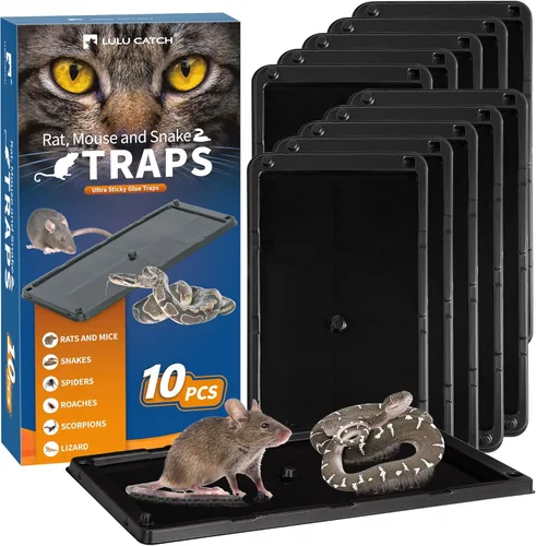 Miniatura 18 de LULUCATCH, trampas para ratones, 6 unidades de trampas grandes de pegamento para interiores para el hogar, tablas de pegamento a granel pre-cebadas