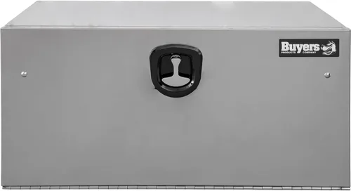 Buyers Products 1702653 - Caja de almacenamiento de acero inoxidable pulido para debajo de la carrocería del camión con pestillo de mango en T, 18 x
