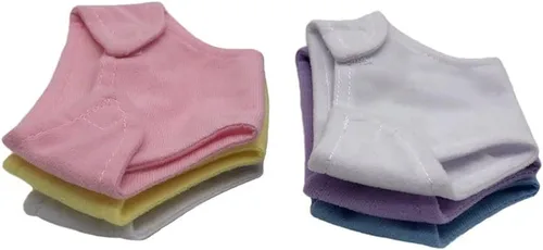 Miniatura 3 de Paquete de 6 pañales de tela para muñeca bebé, pasteles