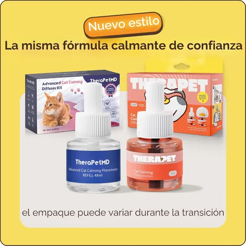 Miniatura 2 de TherapetMD Difusor calmante para gatos de 60 días - Difusor de feromonas para gatos para estrés, pulverización de orina, lucha contra gatos