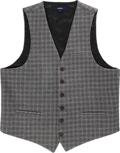 Miniatura 36 de Gioberti Chaleco de tweed formal de 6 botones para hombres