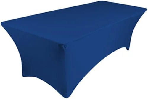 Miniatura 7 de TEKTRUM Mantel elástico rectangular de 8 pies de largo, para jacuzzi, para feria comercial, tela de alta calidad (negro)