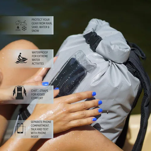 Miniatura 5 de Geckobrands Hydroner 20L Mochila impermeable Geckoflage océano