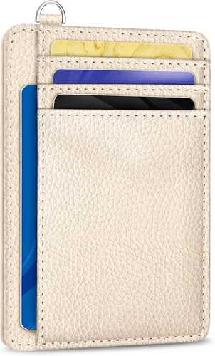 Miniatura 48 de Yonlevres Cartera delgada para tarjetas de crédito, cartera RFID para mujer, bolsillo frontal, soporte para tarjetas pequeñas, estuche para tarjetas