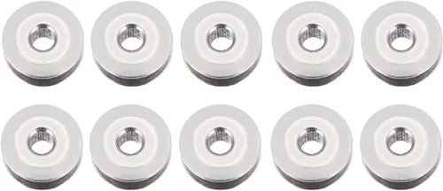 Miniatura 6 de Queenbox Bobinas de aluminio industriales de 0.827 in para máquinas de coser Singer Brother, 10 Uds