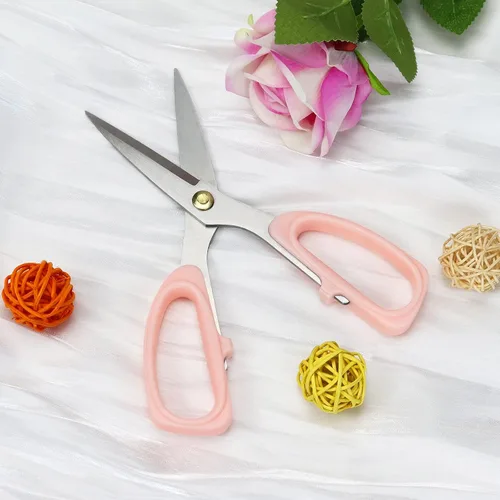 Miniatura 3 de Tijeras multiusos de 8 pulgadas resistentes ergonómicas y cómodas tijeras afiladas para oficina, hogar y hogar (rosa)
