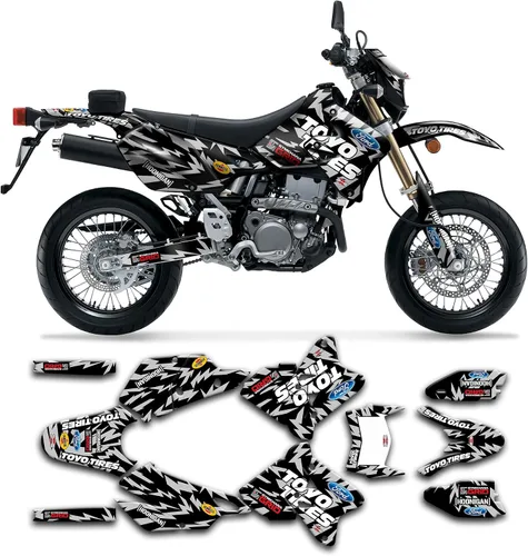 Miniatura 34 de Kit de calcomanías personalizadas para Suzuki DRZ400 E / DRZ400 Enduro / DRZ400E / DR-Z400E / DRZ400 EN 1999-2024, SZDRSE9919003-KO