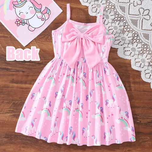 Miniatura 3 de Vestido de verano para niños pequeños, con diseño de dinosaurio, sin espalda, con lazo, vestido de playa de cumpleaños