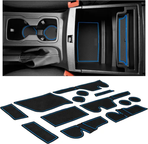 Miniatura 8 de CupHolderHero Compatible con Ford Ranger Accesorios 2019-2023 Juego de 13 piezas de insertos para portavasos de interior premium personalizados