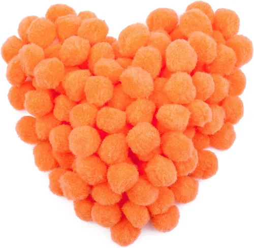 Miniatura 33 de Morfen 150 pompones para manualidades, color marrón claro, bolas de pompón mullido de 1 pulgada para manualidades, proyectos de manualidades