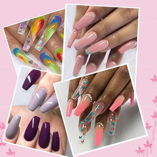 Miniatura 3 de 10 limas de uñas ásperas de grano 100/180, limas de uñas resistentes para uñas acrílicas/naturales, tableros de esmeril para uñas, relleno de uñas