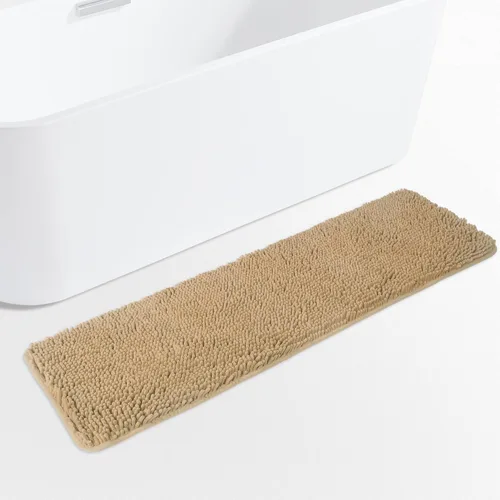 Miniatura 103 de Yeaban Alfombra de pasillo de baño de 24 x 72 pulgadas, antideslizante, alfombra de baño larga de felpilla gruesa, absorbente y lavable, alfombra