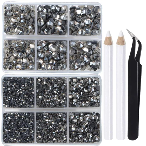 Miniatura 40 de LPBeads 10000 unidades de diamantes termoadhesivos SS6 amatista con parte trasera plana, gemas de diamantes de imitación de cristal redondas