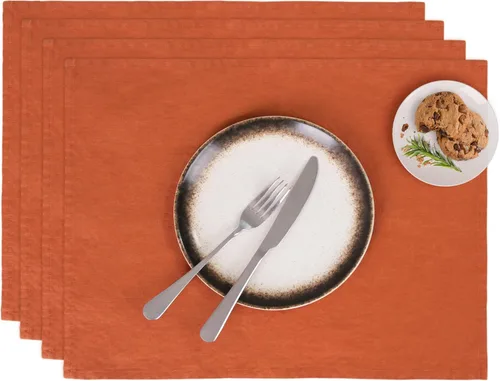 Miniatura 32 de Paños de cocina de lino de Linen World 14 x 28 pulgadas, juego de 6 paños de cocina y té decorativos, paños de cocina de lino europeo lavados