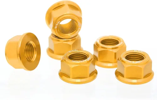 Miniatura 8 de MC MOTOPARTS Tuercas de piñón trasero negras compatibles con YZF 600R YZF R1 R3 R6 FZ1 FZ6 FZ8