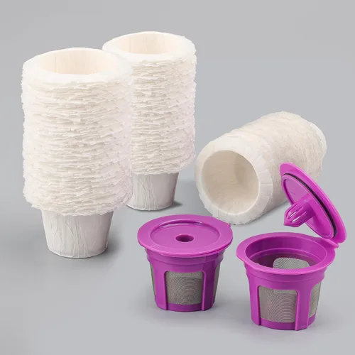 Miniatura 12 de Haetyly Paquete de 2 filtros de café reutilizables K Cups con cafetera Keurig 1.0 y 2.0, cápsulas de café reutilizables de acero inoxidable con asas
