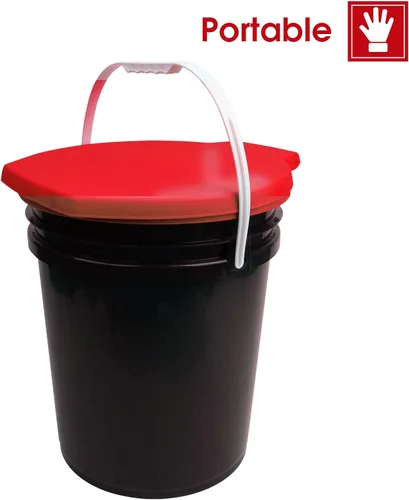 Miniatura 3 de Asiento de inodoro portátil para cubo de 5 galones de emergencia al aire libre, camping, a presión, funda de inodoro para adultos y niños