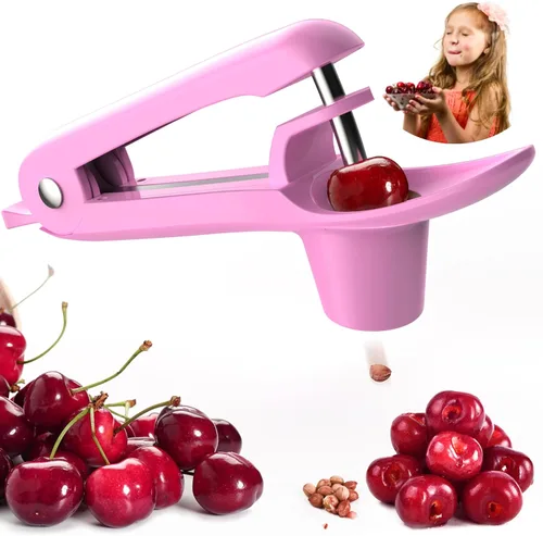 Miniatura 10 de Cherry Pitter - Ordekcity Herramienta de acero inoxidable para remover el carozo de las cerezas con diseño de empuje manual, ahorra tiempo y espacio