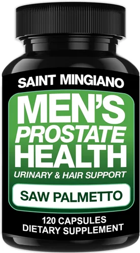 Suplemento para la salud de la próstata para hombres – 120 cápsulas de apoyo avanzado de próstata para hombres con palma enana americana, apoyo a la