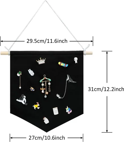 Miniatura 2 de Boao 4 piezas de decoración bohemia para colgar en la habitación, pancartas, pancartas de pared para decoración de pared elemental, regalo de Negro