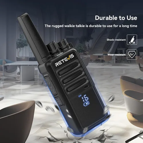Miniatura 3 de Retevis RT68H Walkie Talkies para adultos de largo alcance, radios portátiles FRS de dos vías recargables, intuitivas, pantalla de potencia