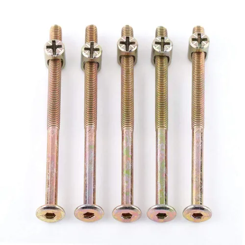 Miniatura 4 de Tornillo de muebles M6, tornillos de cabeza hexagonal para cuna, literas y sillas (3.937 in)