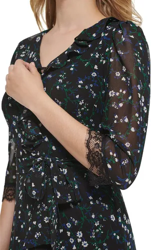 Miniatura 2 de Karl Lagerfeld Paris Vestido deportivo esencial de manga 34 para mujer