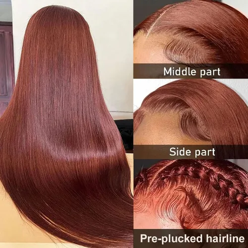 Miniatura 3 de Pelucas de cabello humano con cierre de 5 x 5, pelucas de cabello humano sin pegamento, pelucas de cabello humano predepiladas, precortadas, de 20