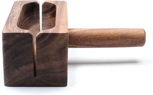 Miniatura 6 de Ironwood Gourmet 28330 Local 338 Bagel Miter, Madera de acacia, 7 x 5.5 x 2.5 pulgadas