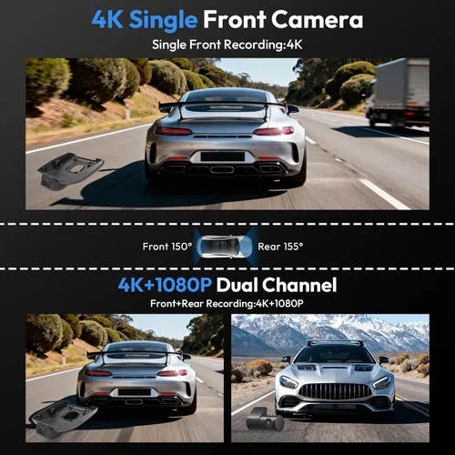 Miniatura 7 de Cámara de tablero 4K para Cadillac Escalade 2021-2026, Escalade ESV 2021-2026, Base Sport Premium LuxuryOEM-Look, video UHD 2160P, WiFi y aplicación