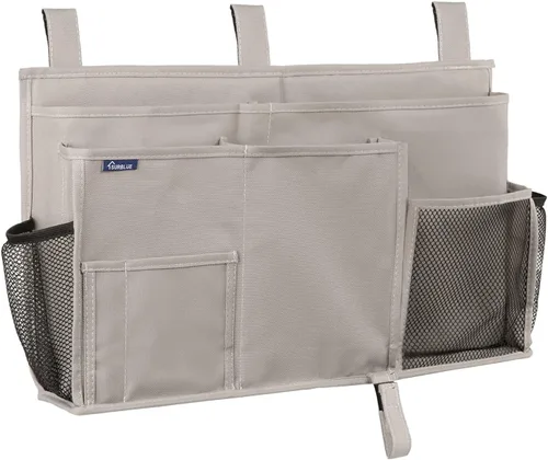 Miniatura 43 de Surblue Caddy Organizador colgante, Bolsa de almacenamiento para cabecera para literas y camas de hospital, Azul Turquesa, L R-Teal