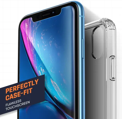 Miniatura 5 de Mkeke - Protector de pantalla para iPhone 11/XR, paquete de 3 unidades de vidrio templado [dureza 9H] [marco de fácil instalación] [tacto sensible]