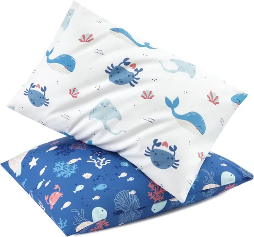 Miniatura 17 de TILLYOU Paquete de 2 fundas de almohada para niños pequeños con cierre de sobre, microfibra suave y sedosa de 13 x 18 pulgadas, fundas de almohada