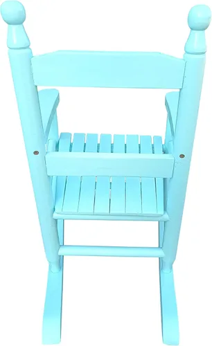 Miniatura 9 de Mecedora para niños, mecedora para niños, mecedora para niños con estructura clásica de madera dura, para niños, niñas, guardería, interior, Azul