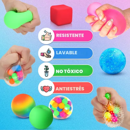 Miniatura 5 de Pelotas de Estrés y Juguetes Sensoriales Fidget: Juego de 12 Bolas Esponjosas de Estrés para Niños de 3 a 12 años - Bola Sensorial de Terapia