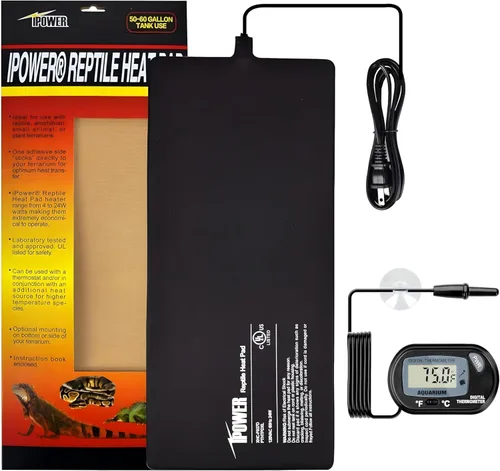 Miniatura 8 de iPower Almohadilla de calor para reptiles de 8W bajo el tanque, calentador de terrario para tortugas, lagartos, ranas y otros animales pequeños