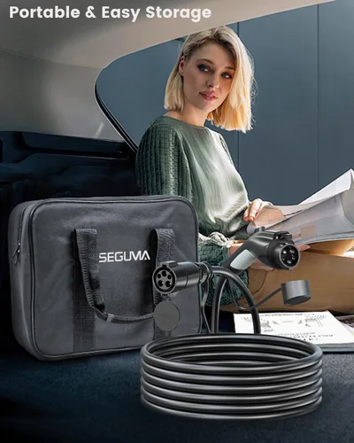 Miniatura 7 de Cable de extensión de cargador EV, cable de extensión J1772 de 40 amperios de 21 pies compatible con cargadores de vehículos eléctricos SAE J1772