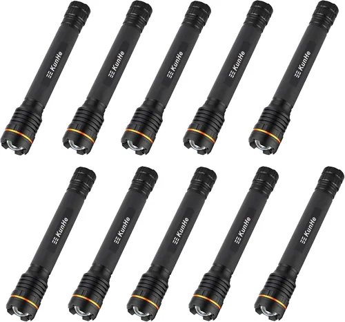 Miniatura 10 de KunHe Linternas LED de Celda 3D de Servicio Pesado, Aluminio Grande con Zoom de Alto Lumen 1000 LM Alimentadas por Batería, Luz Flash de Policía