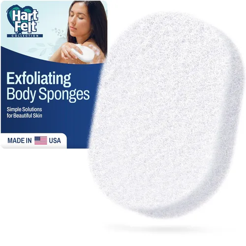 HartFelt Esponja de baño | Esponja corporal suave exfoliante para piel muerta | Limpiador de baño sin químicos para el cuerpo | Limpia la piel de la