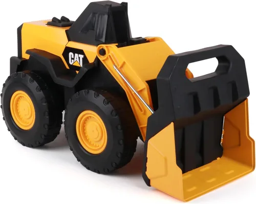 Miniatura 9 de CAT Juguetes de construcción, Camión volquete de acero de 16" - Cuerpo de acero real, cama basculante funcional, ruedas todo terreno extragrandes